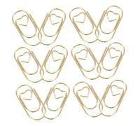 ROMISBABA 200pcs Heart Shaped Metal Paper Clips Mini Cute Bookmark Clips Steel Document Organizers for Office School Home DIY Projects