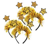 ROMISBABA 2027 New Year Headbands Lightweight and Secure Fit with Glitter Star Design 4pcs Hair Accessories for Celebrations and New Year's Eve Gatherings