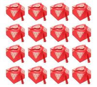 ROMISBABA 20Pcs Chinese Style Wedding Candy Boxes with Double Happiness Red Gold Design and Red Tassel - Medium Chinese Wedding Favor Souvenir Boxes for Party