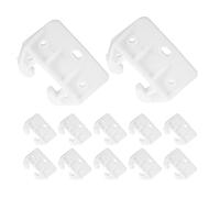 ROMISBABA 20pcs Crab-Shaped Large Plastic Drawer Slide Brackets 58x41x16mm for Dresser Cabinet Bottom Mount Drawer Guides Repair Kits White