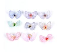 ROMISBABA 20pcs Elastic Pets Hair Bows Multi Color Topknot Bands Soft Comfortable Dog Cat Grooming Accessories Adjustable for Braids Tails and Knots