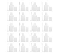 ROMISBABA 20pcs Empty Gel Nail Polish Bottles, 10ml Abs Refillable Repacking Containers for DIY Nail Polish Storage and Glitter Mixing, White