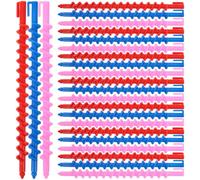 ROMISBABA 20pcs Hair Curling Tools Spiral Curls Styling Kit Plastic Manual Curling Multi-functional Hair Rollers for Salon and Home Use Random Color