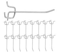 ROMISBABA 20pcs Heavy Duty Pegboard Hooks Iron Utility Peg Board Organizer Hooks for Garage Wall Mounted Tool Storage and Workshop Accessories Hanging Brackets for Pegboard Display