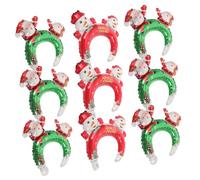 ROMISBABA 20Pcs Inflatable Christmas Headbands Lightweight Decorative Party Hairbands with Santa Hats Reindeer Antlers Creative Photo Props for Holiday Celebration and Festive Party Favors