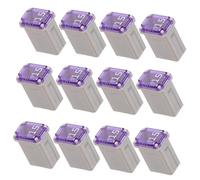 ROMISBABA 20pcs Mini Square Inline Fuse Holder Adapter for Automotive Electrical Circuits Vibration-resistant Heatproof Vehicle Fuse Replacement Kit
