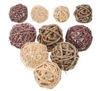 ROMISBABA 20pcs Natural Handwoven Willow Balls for Rabbits Hamsters Chinchillas Pet Teeth Grinding Rattan Chew Balls for Indoor Outdoor Small Animal Entertainment and Oral Health Maintenance