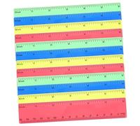 ROMISBABA 20pcs Portable Colored Straight Rulers for Students Safe Lightweight Measuring Tool for School Supplies Easy to Read Scale for Boys Random Color