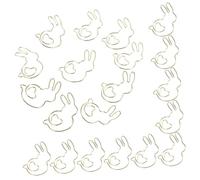 ROMISBABA 20Pcs Rabbit Shaped Paper Clips Cute Small Office Paperclips Multifunctional Desk Accessories for Document Organization and DIY Bookmarks