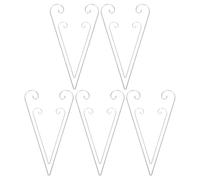 ROMISBABA 20pcs Silver Iron Shepherd Hook Plant Label Holders for Garden and Balcony, Easy Installation Artistic Garden Stakes for Flower Planter and Vegetable Marker Signs