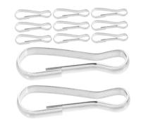ROMISBABA 20pcs Stainless Steel Heavy Duty Hook Clips for Parrot Toys and Small Animal Accessories Self-locking Hooks for Secure Hanging Cages and Homes