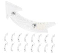 ROMISBABA 20pcs White Bike Wheel Reflectors with Screw Mount Reflective Signs for Mountain Bikes Enhance Night Safety and Visibility Easy to Install Decorative Warning Clips