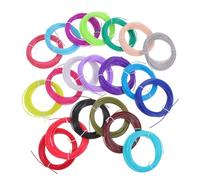 ROMISBABA 20rolls Printer Pen Filament Refills Multicolor Pla Filament High-Temperature Stable Melting Point Large Spool for Educational and Industrial Use