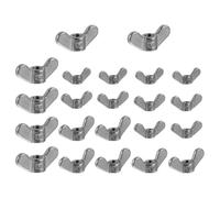 ROMISBABA 24 Pcs Wing Nuts Stainless Steel Butterfly Wing Nut Assortment Kit M4 M5 M6 M8 Silver for DIY Tools Electronic Devices Hardware