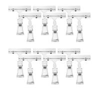 ROMISBABA 24pcs Clear Plastic Sign Clips Adjustable Rotatable Merchandise Display Holders Shelf Label Clamps for Pop Advertising Retail Price Tag Presentation