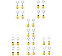 ROMISBABA 24pcs Keychain Tassels Upside Down Pineapple Keyring Artificial Fruit Pendant