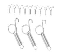 ROMISBABA 24pcs Large Metal Spring Latch Hooks for Bird Cage Door and Rabbit Cage Lock Suitable for Squirrels Hamsters and Rodents