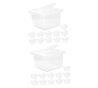 ROMISBABA 24pcs Reptile Feeding Box Multi-functional Terrarium for Snakes Spiders Frogs and Lizards Ventilated for Easy Observation and Cleaning