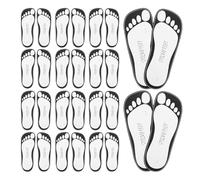 ROMISBABA 25 Pairs Disposable Spray Tanning Foot Pads for Women, Sticky Feet Tanning Sole Protectors Made of Black and White Cardboard, Convenient and Designed for Salon Or Daily Use