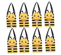 ROMISBABA 25pcs Bee Candy Boxes with Handle Paper Treat Boxes for Shower Birthday Party Favor Snacks Packing Basket Elegant Paper Packaging