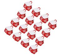 ROMISBABA 25pcs Christmas Candy Box Red Little House Shape Sugar Case Festive Storage Boxes for Xmas Party Wedding Favor Packaging