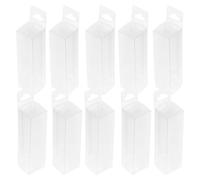 ROMISBABA 25pcs Clear Lip Balm Holder Boxes Transparent Plastic Lip Gloss Packaging for Lipstick Perfume Money and Small Reusable DIY Cosmetic Storage Portable with Hanging