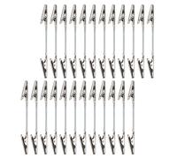 ROMISBABA 25pcs Silver Metal Double-Headed Alligator Clips Small Double Sided Memo Holders for Notes, Photos, Cards, Lightweight Office and Craft Use