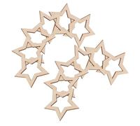 ROMISBABA 25pcs Small Hollow Wooden Star Cutouts Craft Stars for DIY Christmas Decorations Wedding Party Embellishments Wood Slices for Creative Home Decor