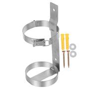 ROMISBABA 2kg Fire Extinguisher Bracket Holder Mount Stainless Steel Silver Space-Saving Design Heavy-Duty Stability for Workshop and Residential Fire Protection