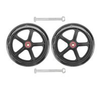 ROMISBABA 2pcs 7-inch Solid Front Wheels for Manual Wheelchair, Replacement Wheelchair Tires with Sturdy Solid Rubber, Compatible Walker Wheel Spare Parts for Mobility Aids