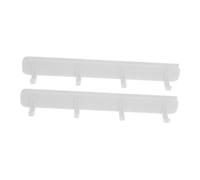 ROMISBABA 2pcs Adhesive Sliding Rail Hooks Under Cabinet Utensil Rack Space Saving Storage for Kitchen Bathroom Laundry Rooms Easy Installation No Drilling Strong Hold Doors and Narrow Gaps
