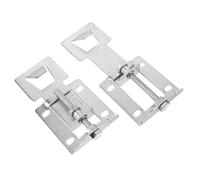 ROMISBABA 2pcs Adjustable Metal Range Hood Hanging Hook Brackets with Floating Mounting Plates Universal Cooker Hood Support for Kitchen Installation Accessories