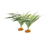 ROMISBABA 2pcs Artificial Reptile Plant Ornament for Terrarium and Aquarium Realistic Faux Greenery for Habitat Decor Stress Relief Resting Spot for Leopard Gecko and Fish Tanks