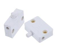 ROMISBABA 2pcs Automatic Door Switch White Plastic Cabinet Light Switch for Wardrobe and Pantry with Automatic Door Activation Controls Lights for Kitchen