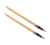 ROMISBABA 2pcs Bamboo Dip Calligraphy Pens Handcrafted Bamboo Tip with Hanging Loop, Left High Right Low No.3, Suitable for Beginners, School, Office, and DIY Painting
