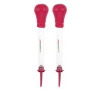 ROMISBABA 2pcs Battery Hydrometer Suction Electrolytic Density Meter 1.100-1.300 Range with Rubber Bulb for Car Testing Automotive Diagnostic Tool