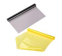 ROMISBABA 2pcs Car Headlight Tint Film Yellow Light Black Protective Self-Adhesive Film for Headlights Tail Lights Scratch Resistant Easy Install