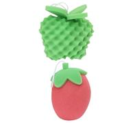ROMISBABA 2pcs Cartoon Bath Sponges for Exfoliation and Massage Soft Sponge Body Scrubber for Chest and Back Fun Red and Green Bath Tools