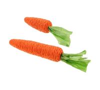 ROMISBABA 2pcs Cat Dental Interactive Carrot Chew Playthings for Kittens for Teeth Cleaning and Self Play for Travel and Home Enrichment Activities