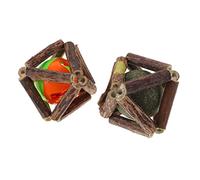 ROMISBABA 2pcs Catnip Chew Balls Bite-resistant Cat Molar Toys Natural Cat Chew Toy Set Small Size for Teeth Cleaning and