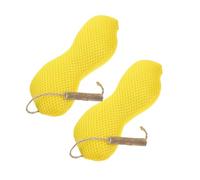 ROMISBABA 2pcs Catnip Filled Plush Toy Cute Peanut Shape Interactive Cat Toy for Play and Relaxation Soft Catnip Plaything for Indoor Cats Random Colors