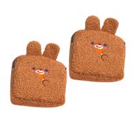 ROMISBABA 2pcs Cute Plush Coin Purse Pad Pouch with Zipper Compact Period Storage Bag for Women Lightweight and Creative Sanitary Napkin Organizer