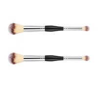 ROMISBABA 2pcs Double Ended Makeup Blush Brush Set for Graduation Festival with Incredible Skin Touch, Setting, and Soft Powder Brush for Daily Makeup Use by Girls and Ladies