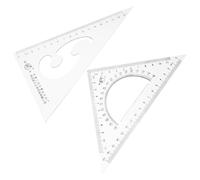 ROMISBABA 2pcs Drafting Triangle Ruler Set 20cm Protractor and Right Angle Measuring Tool for Students and Professionals Technical Drawing Geometry and Engineering