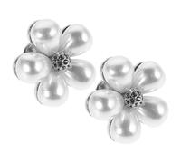 ROMISBABA 2pcs Elegant Pearl Daisy Brooch Pins Korean Style Flower Shape Accessory for Shirts Shawls Dresses Versatile Women Brooches with Refined Chic Design