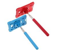 ROMISBABA 2pcs Extendable Vehicle Parking Card Holder Swiping Stick Red Blue Telescopic Rod for Contactless Toll Booth Payment and Gate Access Retrieval