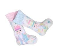 ROMISBABA 2PCS Festive Nutcracker Christmas Stockings with Large Storage Space Bright Nonfading Colors Easy to Hang Xmas Tree and Fireplace Decoration Bags for Holiday Candy Cookies and
