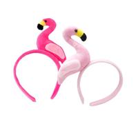 ROMISBABA 2pcs Flamingo Headbands Cartoon Animal Hair Accessories for Hawaiian Parties Beach Celebrations Birthdays Fun Hair Hoops in Pink