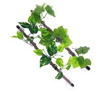 ROMISBABA 2pcs Flexible Artificial Reptile Climbing Vines Suction Cup, Realistic Greenery Terrarium Decor for Bearded Dragon, Lizard and Amphibian Habitat