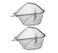 ROMISBABA 2Pcs Foldable Detachable Fishing Net Head with Stainless Steel Telescopic Handle Extendable Kayak Net for Freshwater Fishing in Lakes and Rivers Adjustable for Bass Trout Catfish